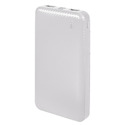 Универсальный аккумулятор Rib 10 (10000 мАч), белый, 13,5х6.8х1,5 см с логотипом