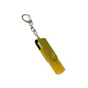 USB-флешка на 32 Гб 2 в 1 поворотный механизм, c дополнительным разъемом Type-C с одноцветным металлическим клипом, желтый
