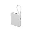 Внешний аккумулятор со встроенным кабелем USB-C Дэнси, 5000 мАч, белый