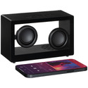 Bluetooth-колонка со светомузыкой Sensofonic, черная с логотипом