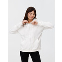 Толстовка унисекс оверсайз на молнии Zippy Terry, белая