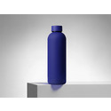 Вакуумная термобутылка Cask Waterline, soft touch, 500 мл, синий с логотипом