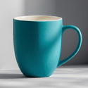 Кружка с покрытием soft-touch Tulip Gum, бирюзовый 320C с логотипом
