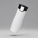 Вакуумная термокружка с кнопкой Streamline, Waterline, soft-touch, белый с логотипом