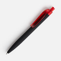 Ручка шариковая Prodir QS01 PRT-T Soft Touch, черная с красным с логотипом