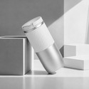 Герметичная вакуумная термокружка Pillar,550 мл, серебристый (Р) с логотипом