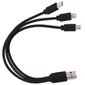 Кабель USB 3 в 1 (Micro, Type-C, Lightning) Черный 6011.08