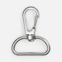 Застежка-карабин Snap Hook, L, серебристая (хром)