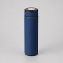 Вакуумный термос Vacuum Flask C1, soft touch, 420мл, темно-синий с логотипом