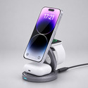Беспроводная зарядная станция 3 в 1 MagSafe Rotation QI складная, графит, Deppa с логотипом
