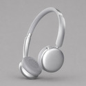 Беспроводные накладные наушники Stereo Light, BT 5.4, 300 мАч, cеребристый, Deppa с логотипом