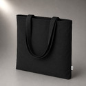 Сумка Кэррими 180 из хлопка, 180 г/м2, черный с логотипом