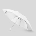 Зонт складной Tulsa, полуавтоматический, 2 сложения, с чехлом, белый с логотипом