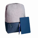 Подарочный набор READYPACK: рюкзак,  ручка, блокнот, синий с логотипом