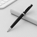 Ручка металлическая шариковая Flow soft-touch, черный/серебристый