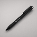 Ручка металлическая шариковая Taper Metal софт-тач с цветным зеркальным слоем, черный с серебристым