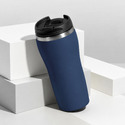 Термокружка Double wall mug C1, soft touch, 350 мл, темно-синий (Р)