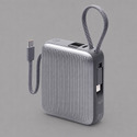 Внешний АКБ NRG Turbo Cable 10000 mAh, 22,5Вт, графит, Deppa