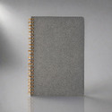 Бизнес тетрадь на гребне А5 Pragmatic, 60 листов в клетку, серый