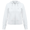 Толстовка женская Hooded Full Zip белая с логотипом