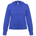Толстовка женская Hooded Full Zip ярко-синяя с логотипом