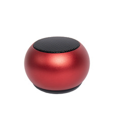 Портативная mini Bluetooth-колонка Sound Burger "Ellipse" красная с логотипом