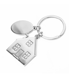 Брелок SILV HOME; 3,97 x 3,3 x 0,3 см; металл с логотипом