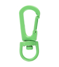 Застежка-карабин Snap Hook, S, зеленый неон с логотипом