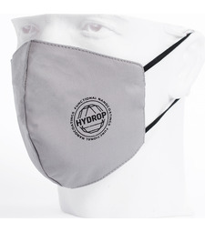 Бесклапанная фильтрующая маска RESPIRATOR 800 HYDROP серая с логотипом в фирменном пакете с логотипом