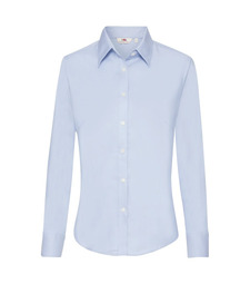 Рубашка женская LONG SLEEVE OXFORD SHIRT LADY-FIT 135 с логотипом