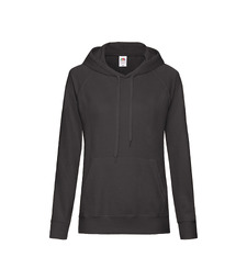 Толстовка женская без начеса LIGHTWEIGH HOODED SWEAT 240 с логотипом