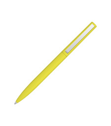 Шариковая ручка  Bright F Gum soft-touch, желтый с логотипом