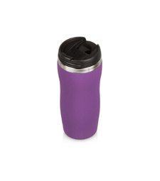 Термокружка Double wall mug C1, soft touch, 350 мл, фиолетовый с логотипом