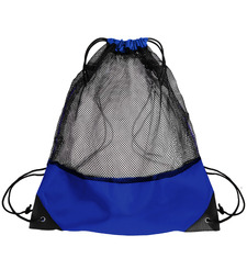 Рюкзак мешок с укреплёнными уголками Mesh, синий, 35*41 см, полиэстер 210D с логотипом