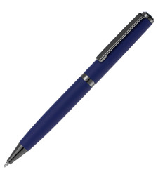 Ручка шариковая Inkish Gunmetal в футляре, синяя с логотипом