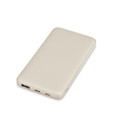 Внешний аккумулятор Reserve Pro, 10 000 mah, бежевый с логотипом