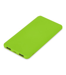 Внешний аккумулятор Powerbank C1, 5000 mAh, зеленое яблоко с логотипом