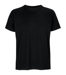 Футболка оверсайз мужская Boxy Men, черная с логотипом