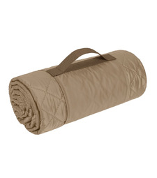 Плед для пикника Comfy, бежевый с логотипом