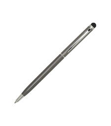 Шариковая ручка Ore алюминиевая со стилусом - Titanium с логотипом