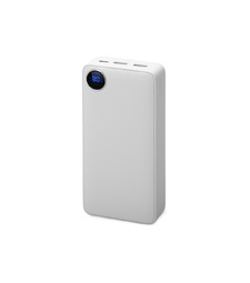 Внешний аккумулятор Mild Pro c быстрой зарядкой QC/PD, 20 000 mAh, белый с логотипом