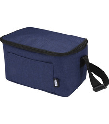 Tundra сумка-холодильник на 6 банок из переработанного РЕТ-пластика - Heather navy с логотипом