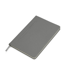 Блокнот А5 Magnet 14,3*21 с магнитным держателем для ручки, серый с логотипом