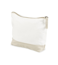 Косметичка хлопковая Cotton, белый/бежевый с логотипом