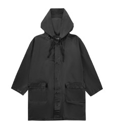 Дождевик детский RainDrop Kids, черный с логотипом