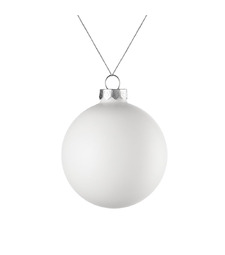 Оформительский шар Finery, 8 см, матовый белый с логотипом