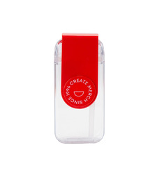 Бутылка для воды JUICY DRINK BOX, красный (тампопечать) с логотипом