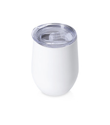 Термокружка Vacuum mug C1, soft touch, 370мл, белый с логотипом