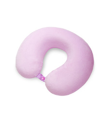 Подушка Basic из микрофибры с эффектом памяти U-shape, розовый NEW с логотипом