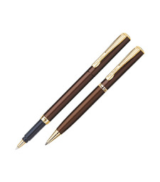 Набор Pierre Cardin PEN&PEN: ручка шариковая + роллер. Цвет - коричневый. Упаковка Е. с логотипом